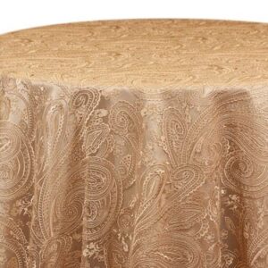 120″ ROUND PAISLEY LACE LINEN